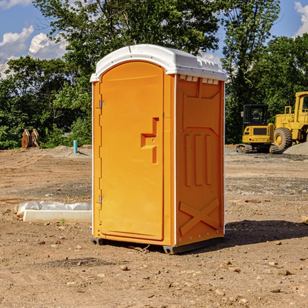 how often are the portable toilets cleaned and serviced during a rental period in Strong Maine